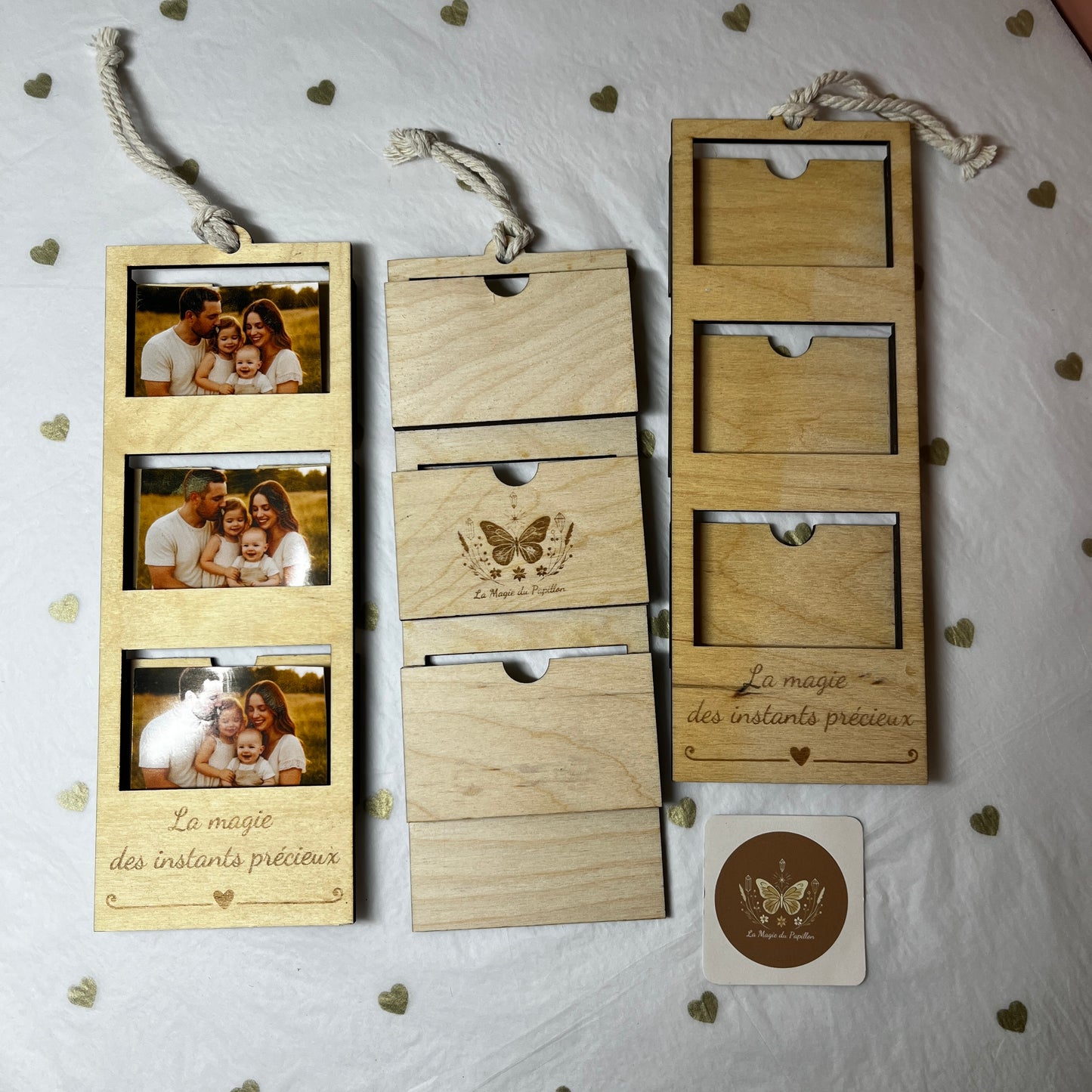 Suspension photo en bois