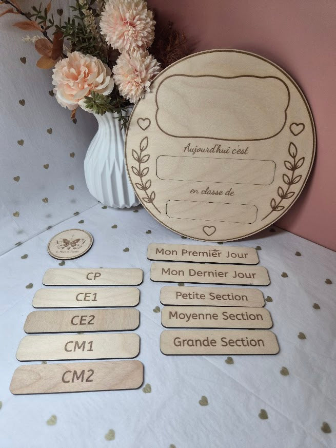 Plaque Rentrée Scolaire : Thème cercle