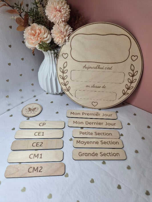 Plaque Rentrée Scolaire : Thème cercle