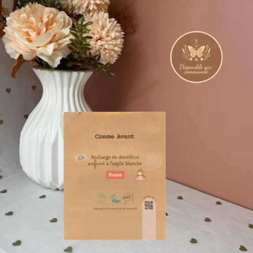 Dentifrice en pâte à l’argile blanche et fraise : Enfants