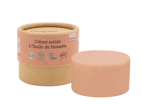 Crème solide à l'huile de noisette