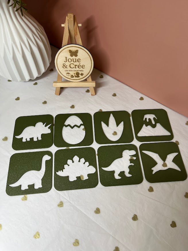 Kit créatif pochoirs "Les Dinosaures"