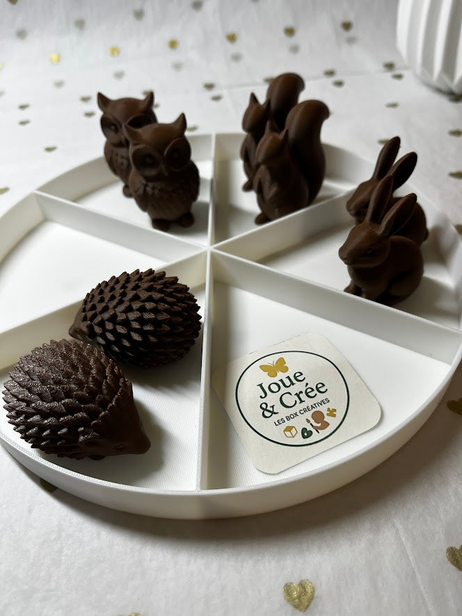 Bac de tri rond, 6 compartiments