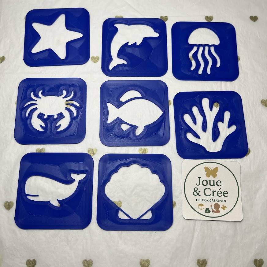 Kit Pochoirs : Animaux Marins