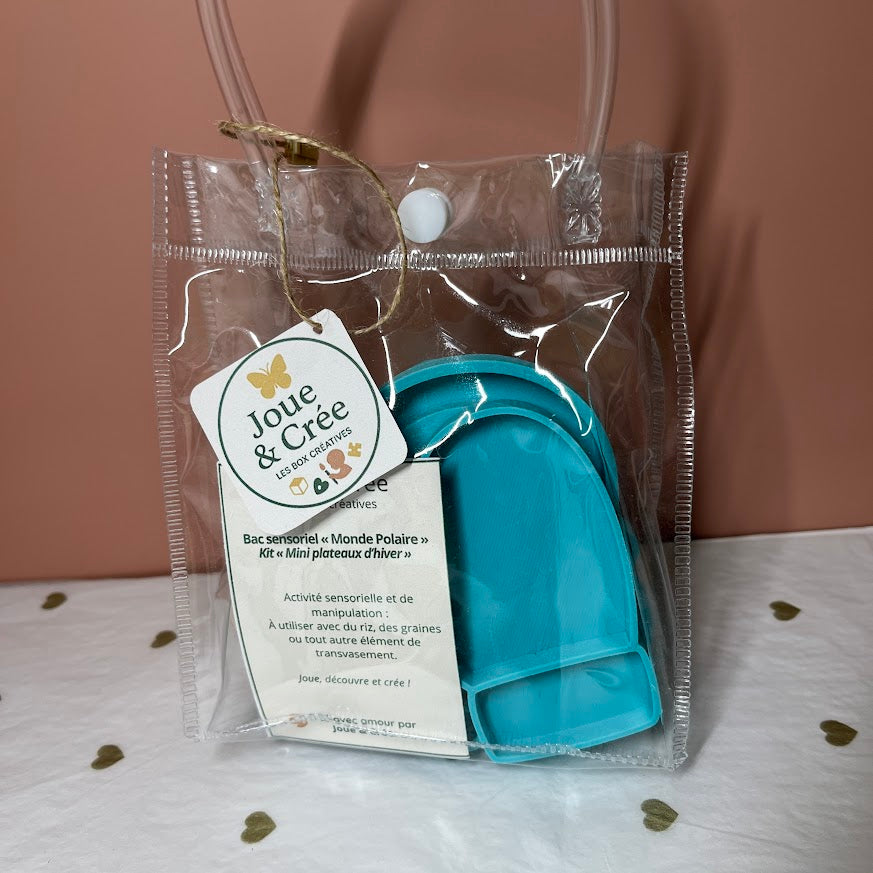 Kit Mini plateaux d’hiver : Bac sensoriel « Monde Polaire »