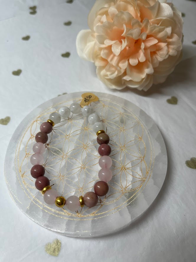 Plaque en Sélénite Fleur de Vie ( 10cm) : Purification & Rechargement