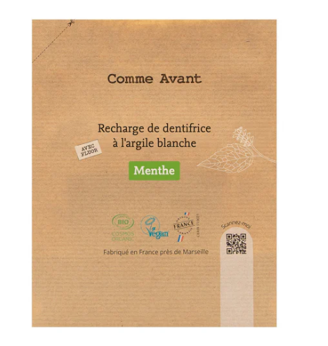 Dentifrice en pâte à l’argile blanche et menthe : Dés 6 ans