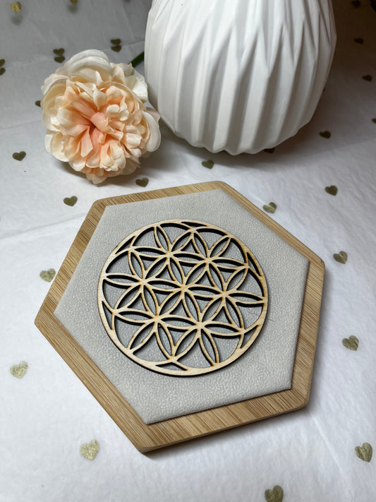 Fleur de Vie en Bois ( 10cm ) : Rechargement & Amplification Énergétique