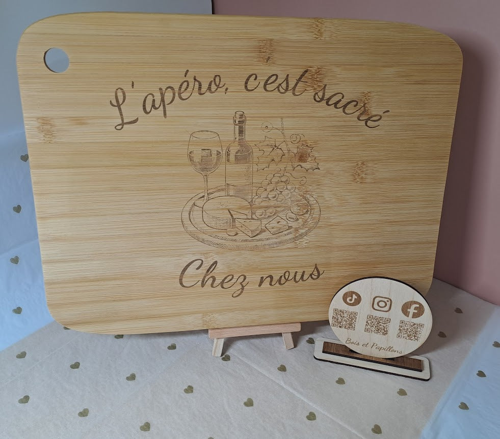 Planche à découper en bambou personnalisée