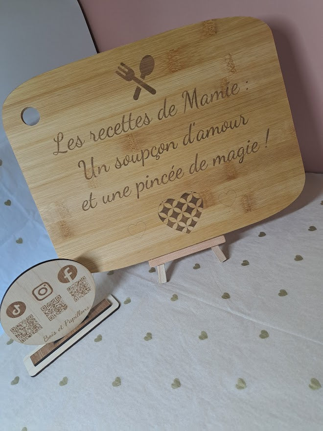 Planche à découper en bambou personnalisée