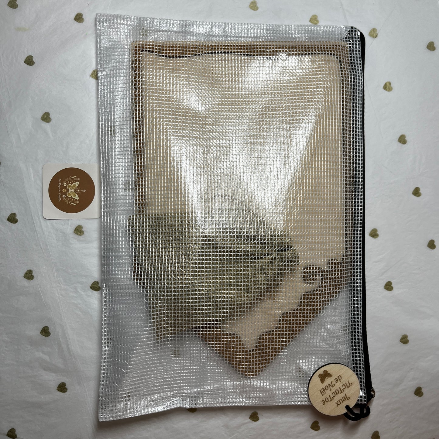 Morpion de Noël en bois gravé et personnalisable