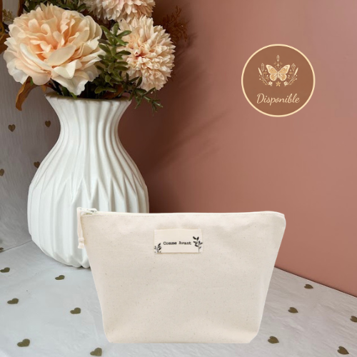 Pochette de toilette en coton bio