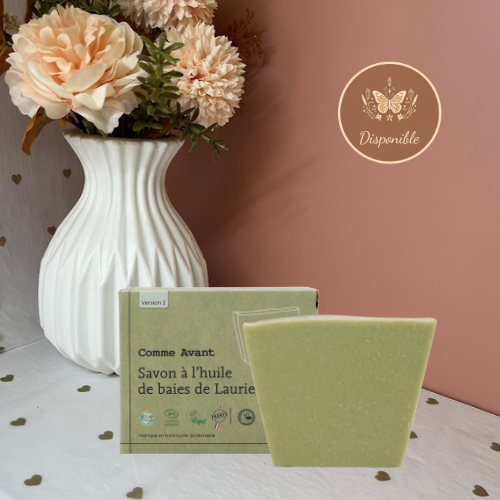Savon aux baies de laurier et argile verte : peaux à imperfections