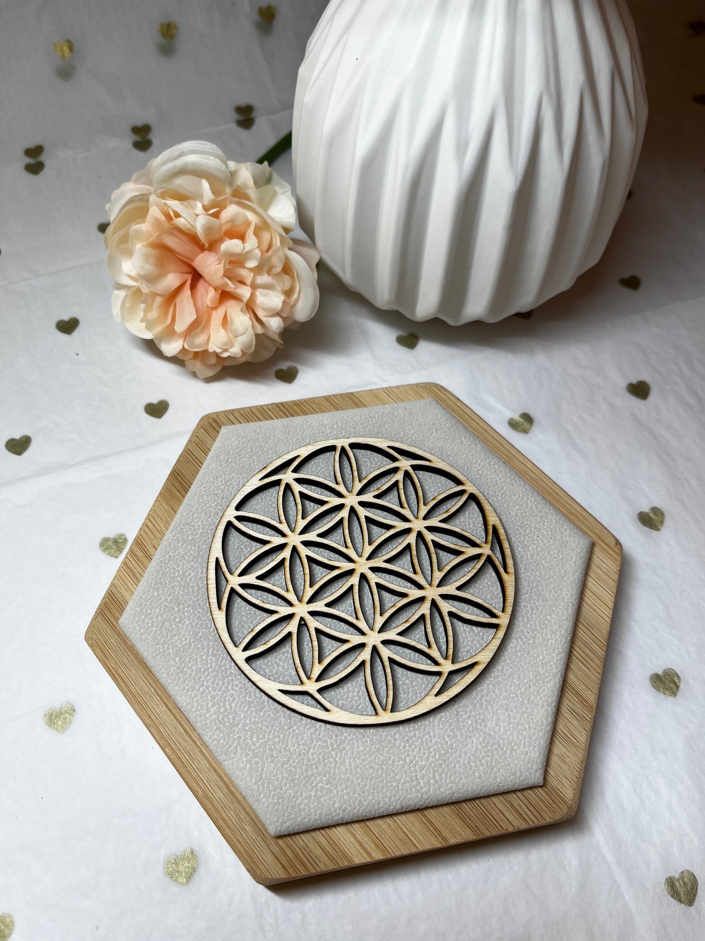 Fleur de Vie en Bois ( 10cm ) : Rechargement & Amplification Énergétique
