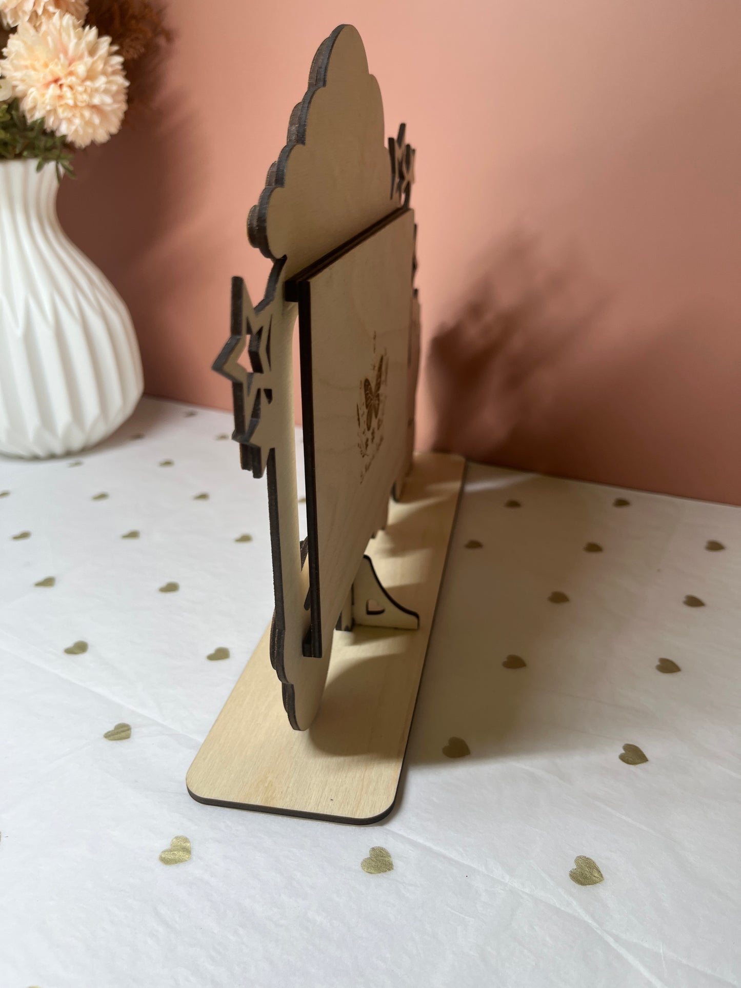 Cadre Naissance personnalisé en bois pour photo