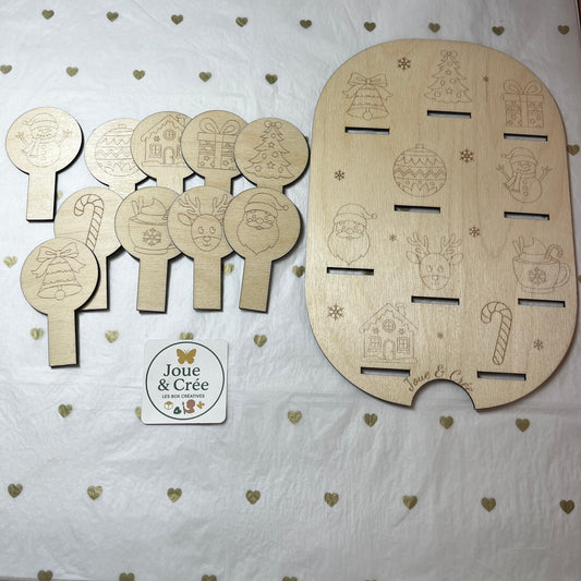 Insert Noël en bois : petit bac trofast