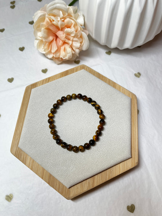 Bracelet Œil de Tigre ( 6 mm ) : Protection & Confiance en Soi