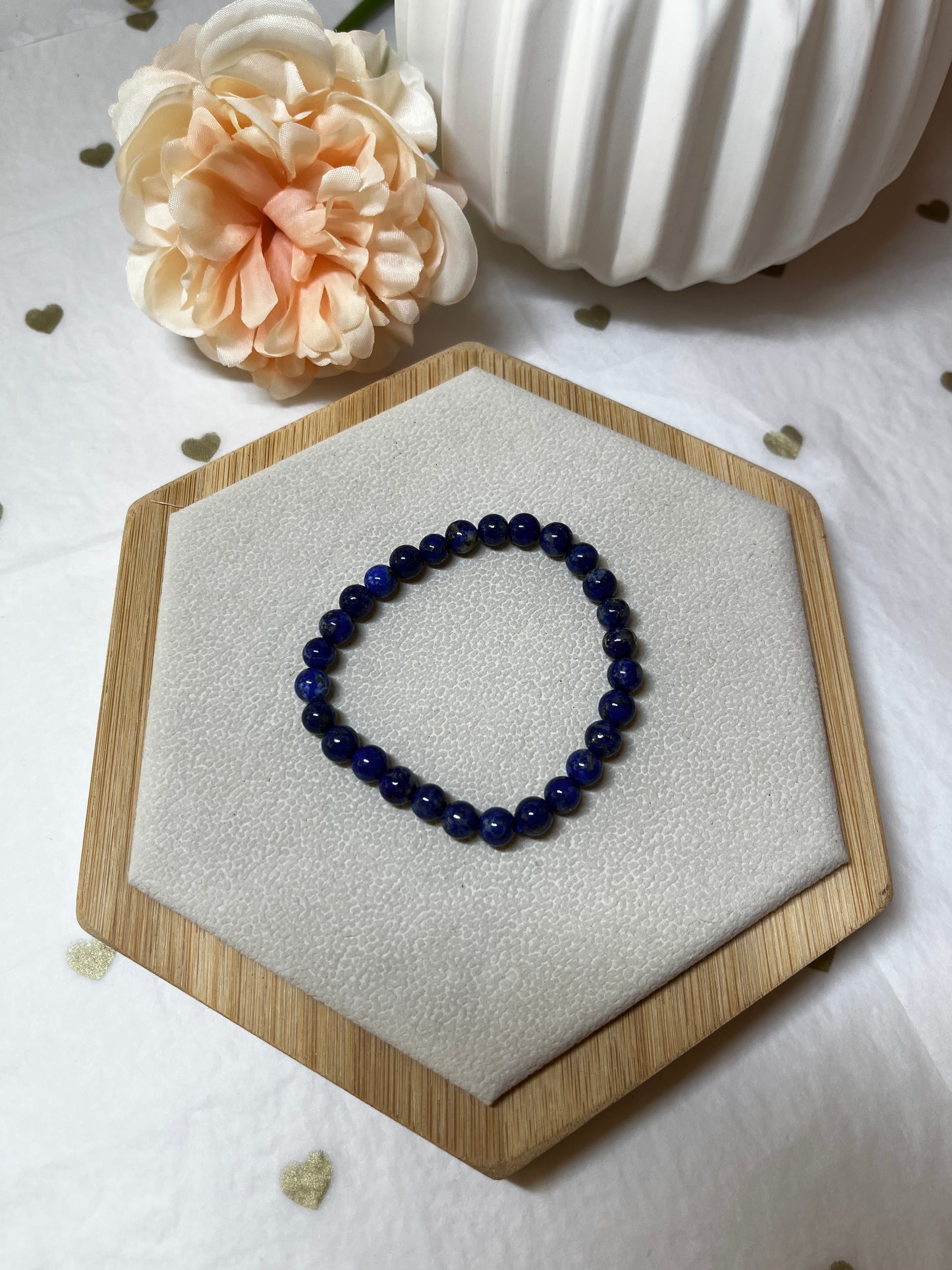 Bracelet Lapis Lazuli (6mm) : Sagesse & Communication Authentique