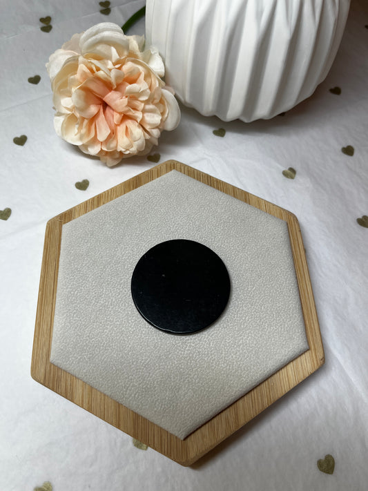 Plaquette Téléphone Ronde en Shungite ( 50 mm ) : Protection contre les Ondes