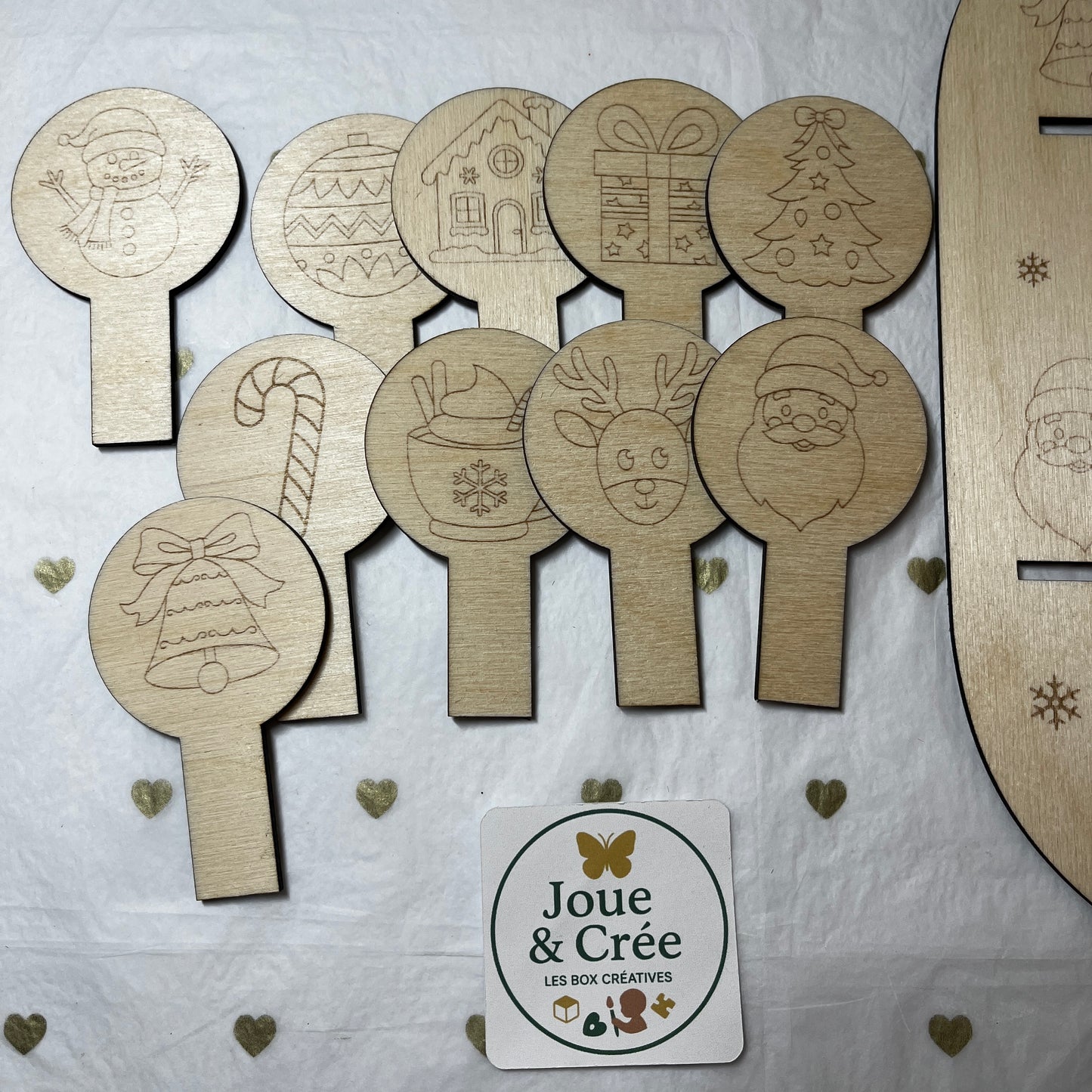 Insert Noël en bois : petit bac trofast
