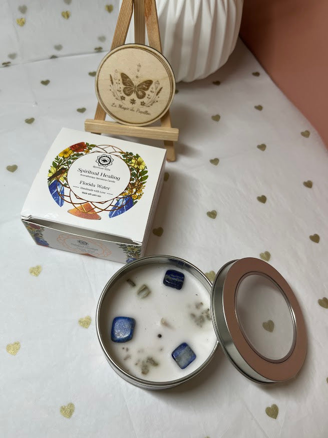 Bougie Aromathérapie et Pierre Naturelle