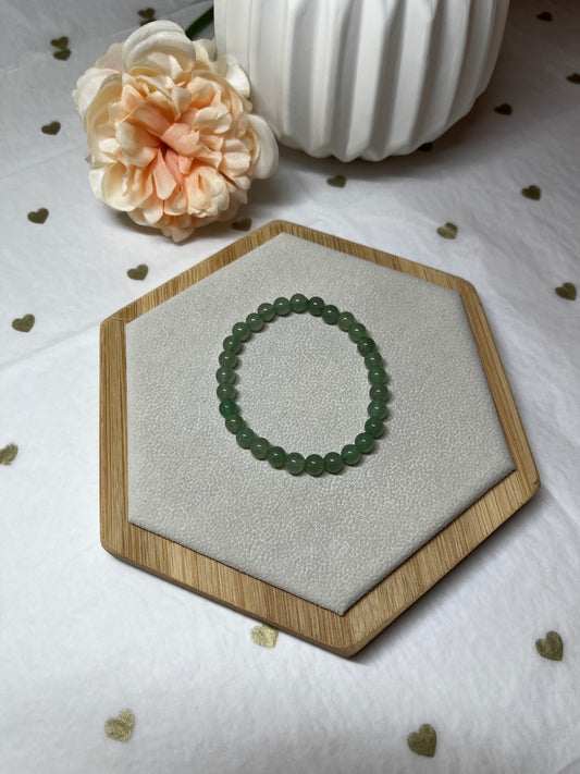 Bracelet Aventurine Verte (6mm) : Prospérité & Apaisement du Stress