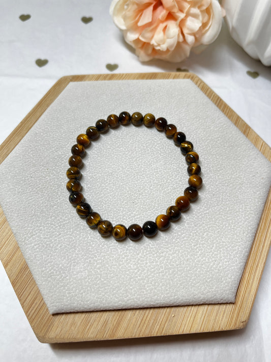 Bracelet Œil de Tigre ( 6 mm ) : Protection & Confiance en Soi