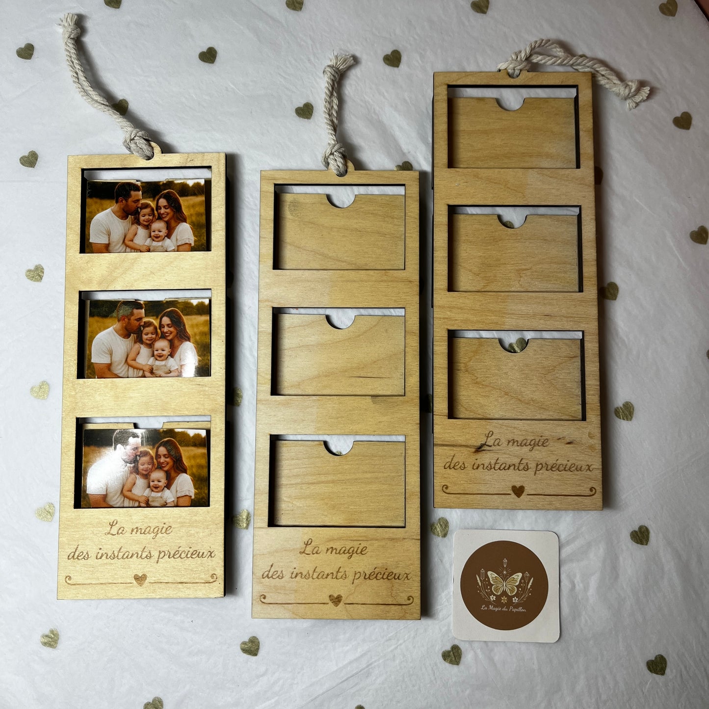 Suspension photo en bois