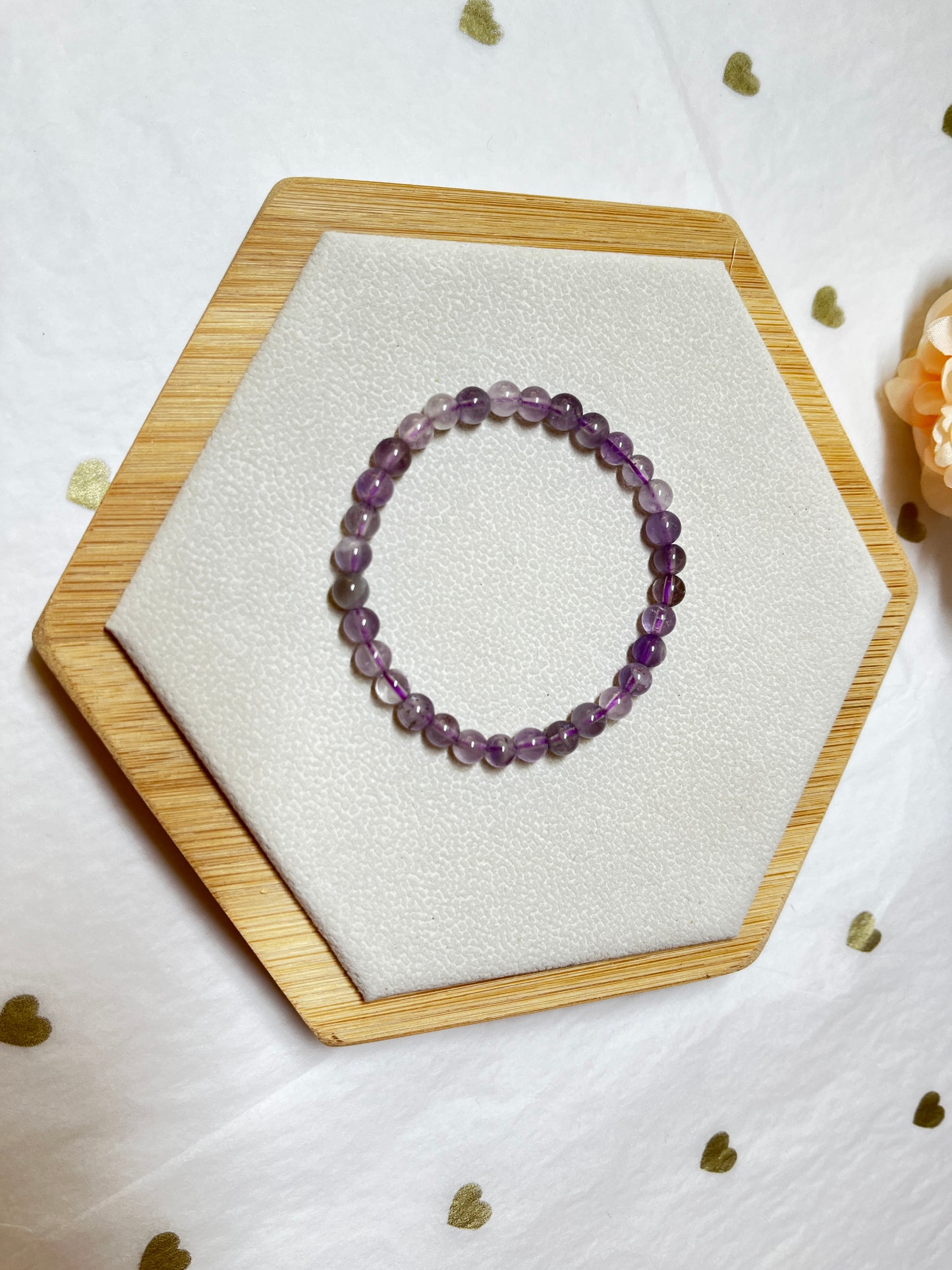 Bracelet Améthyste Brésil (6mm) : Spiritualité & Purification Puissante