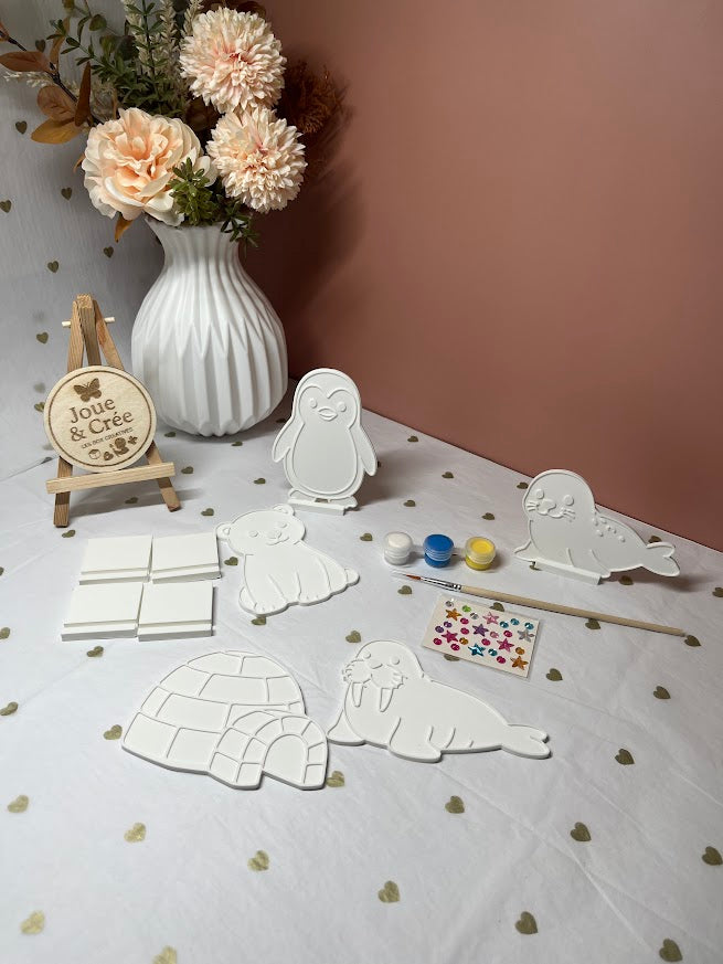 Kit créatif enfant "Hiver à décorer"