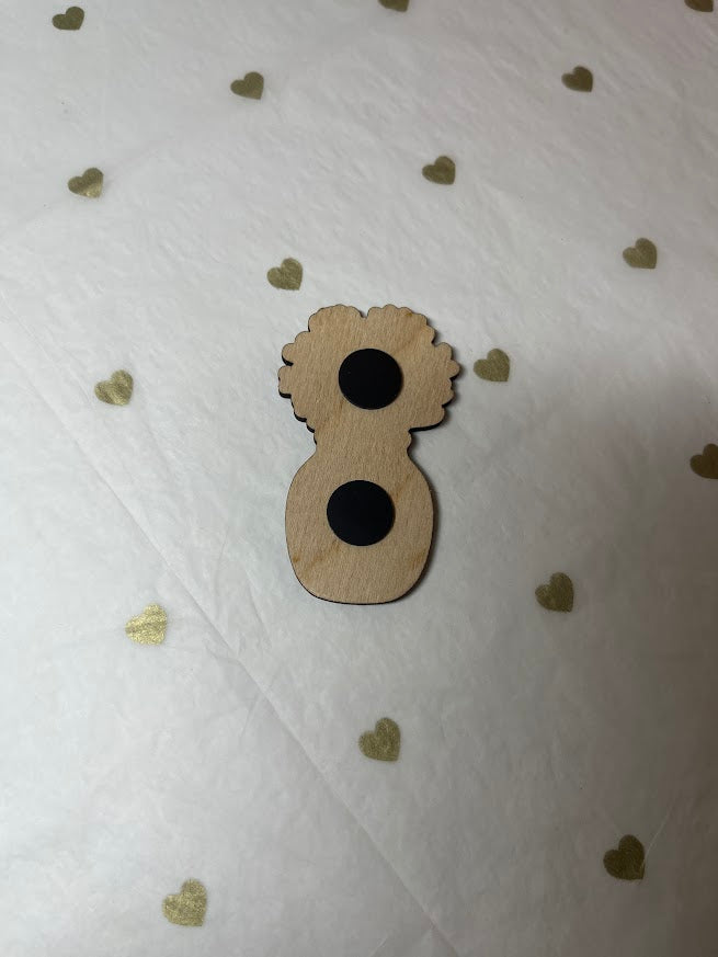 Aimant en bois gravé personnalisé