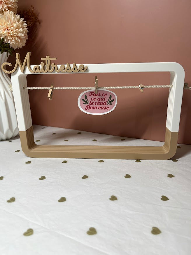Cadre photo « Maîtresse » en impression 3D