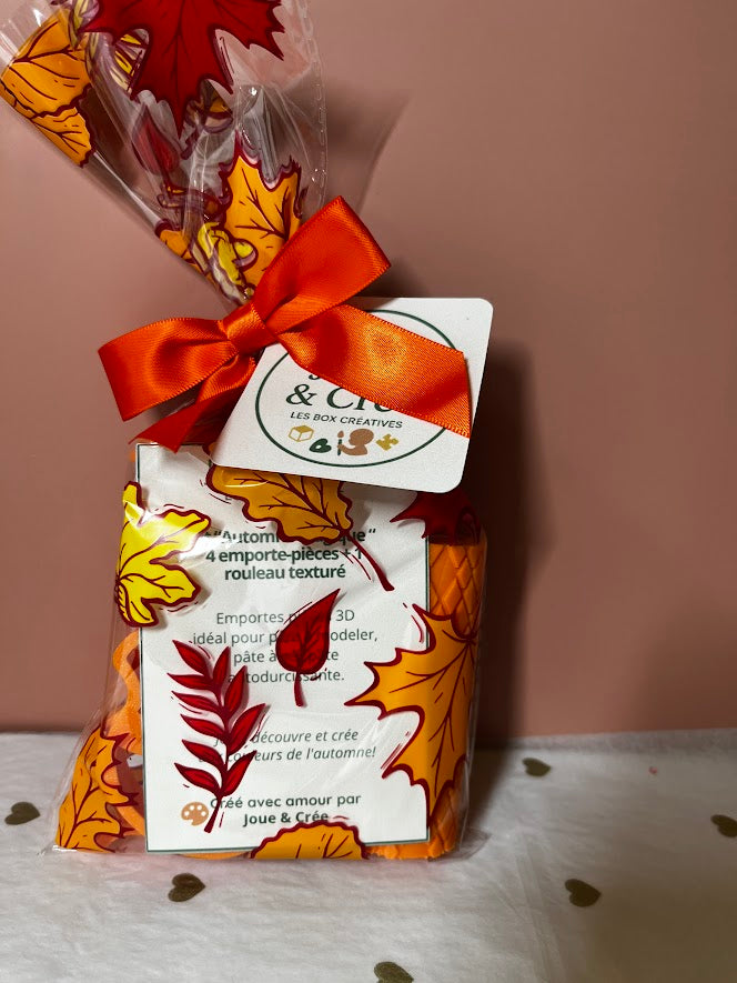 Kit “Automne magique” 4 emporte-pièces + 1 rouleau texturé