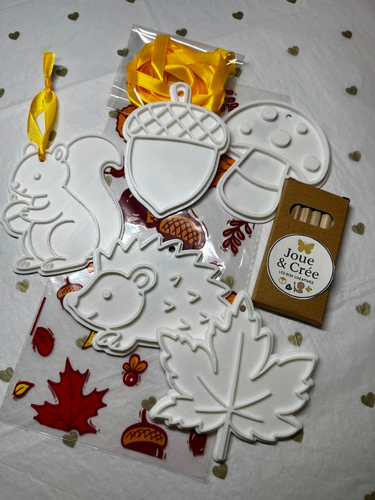 Kit “Suspensions d’automne à colorier”