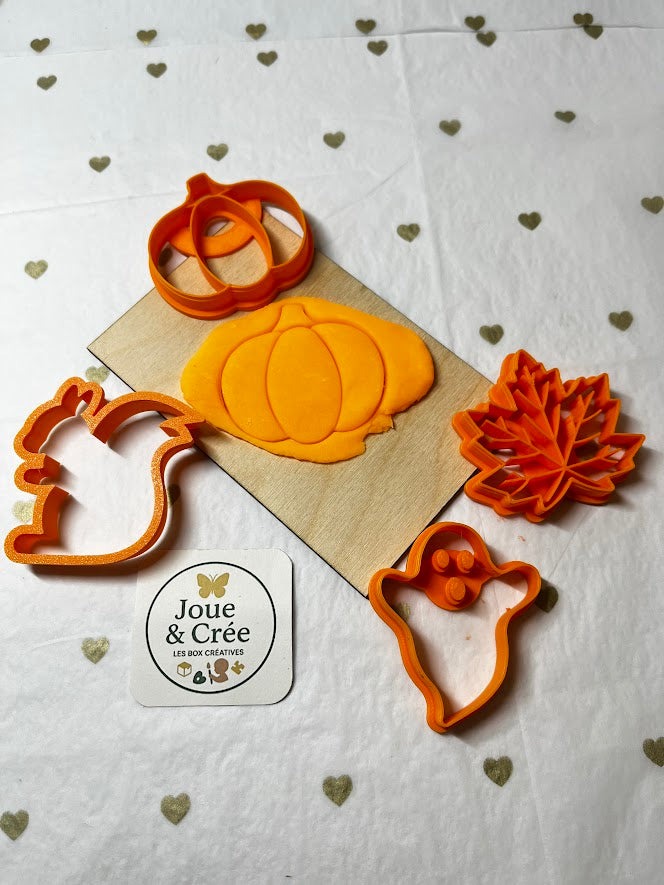 Kit “Automne magique” 4 emporte-pièces + 1 rouleau texturé