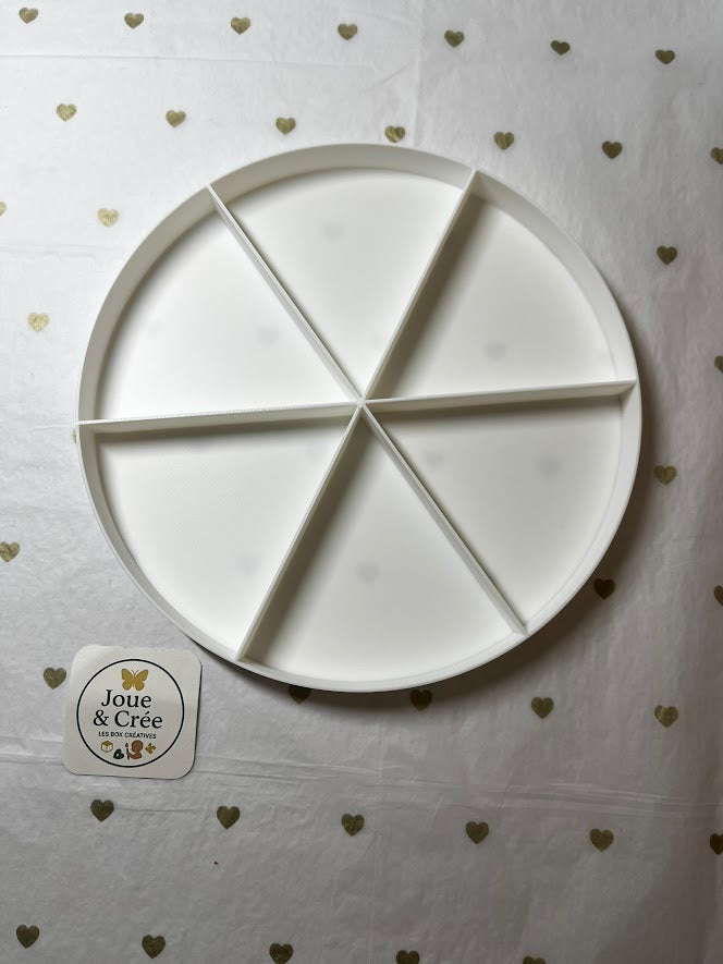 Bac de tri rond, 6 compartiments