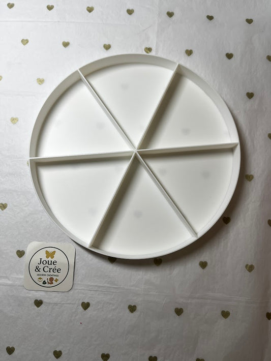 Bac de tri rond, 6 compartiments