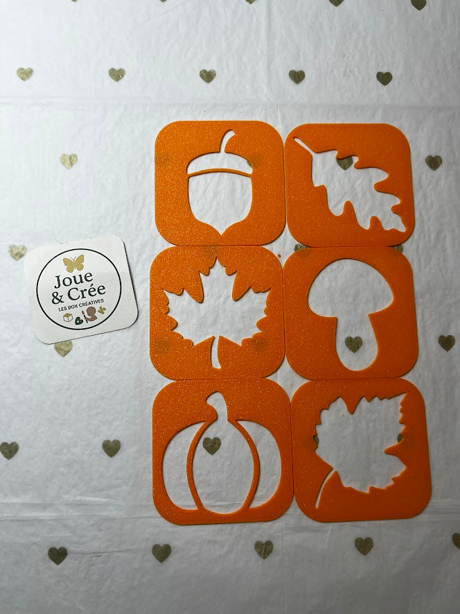 Lot de 6 pochoirs d’automne