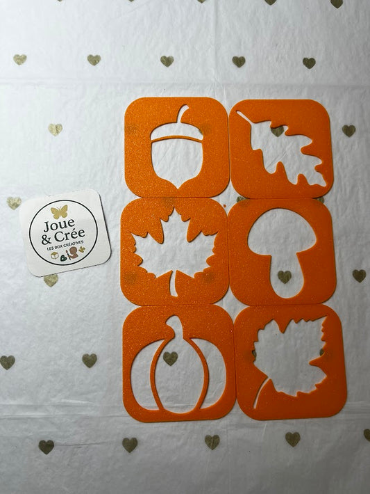 Lot de 6 pochoirs d’automne