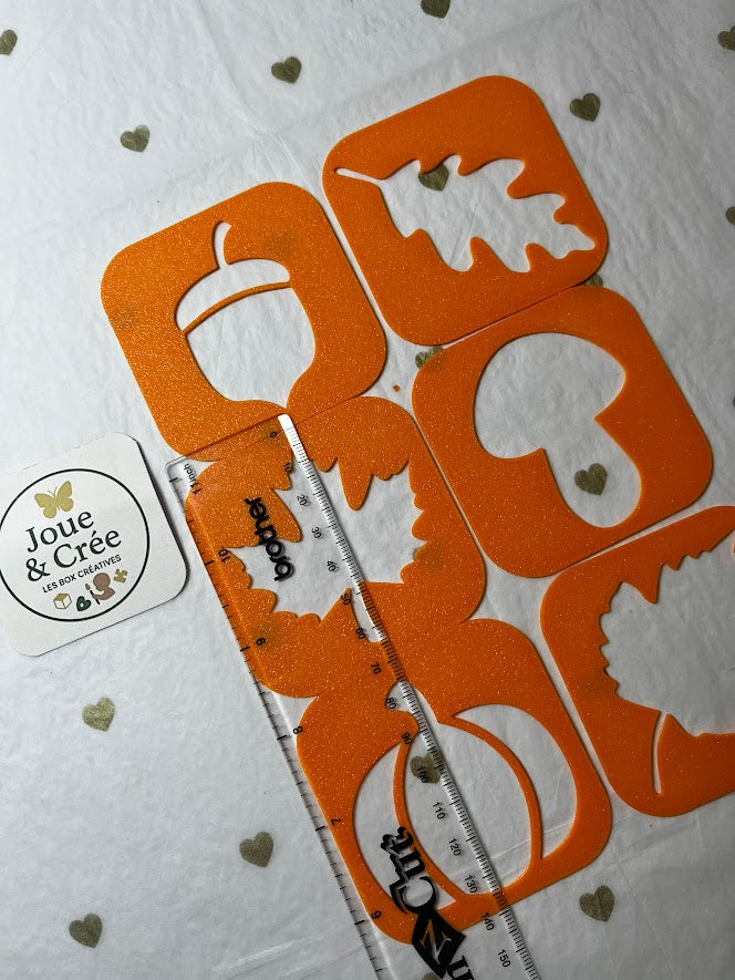 Lot de 6 pochoirs d’automne