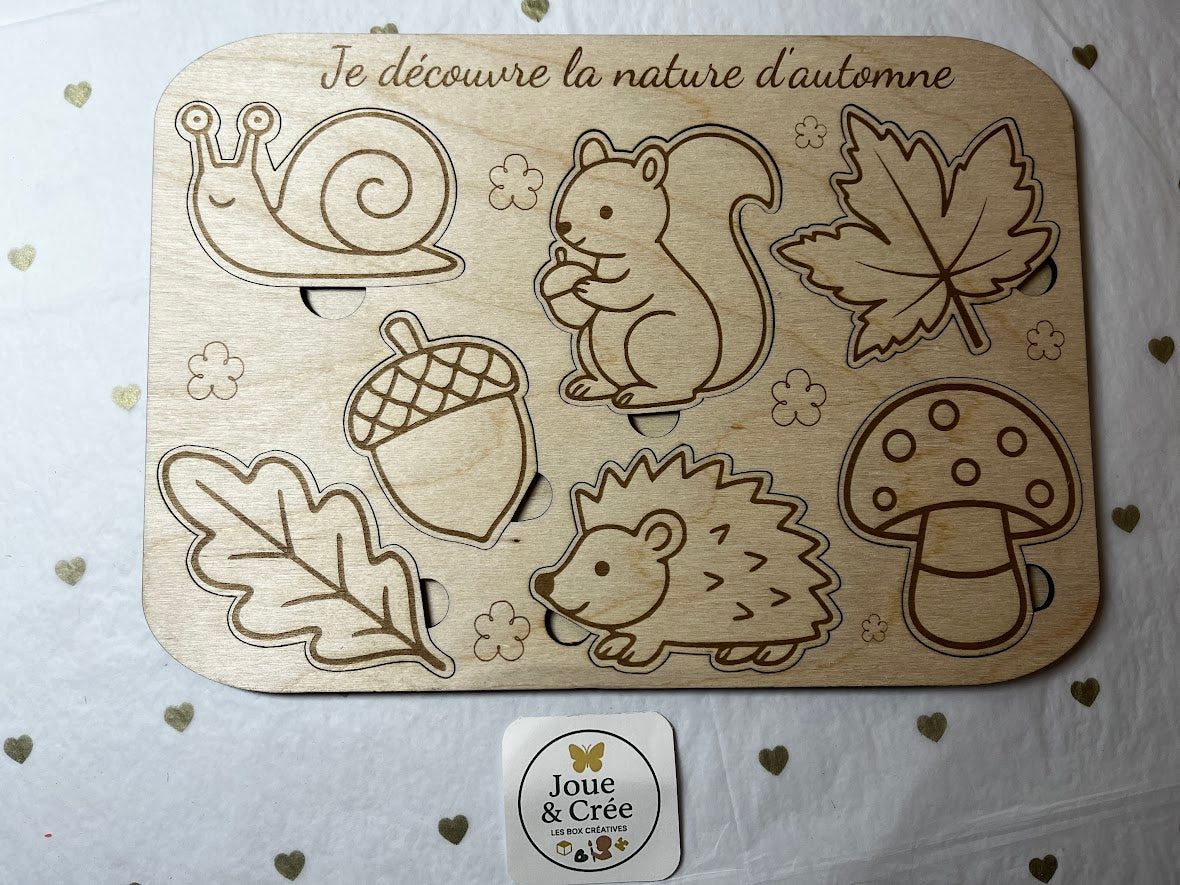 Puzzle Montessori "Je découvre la nature d’automne"