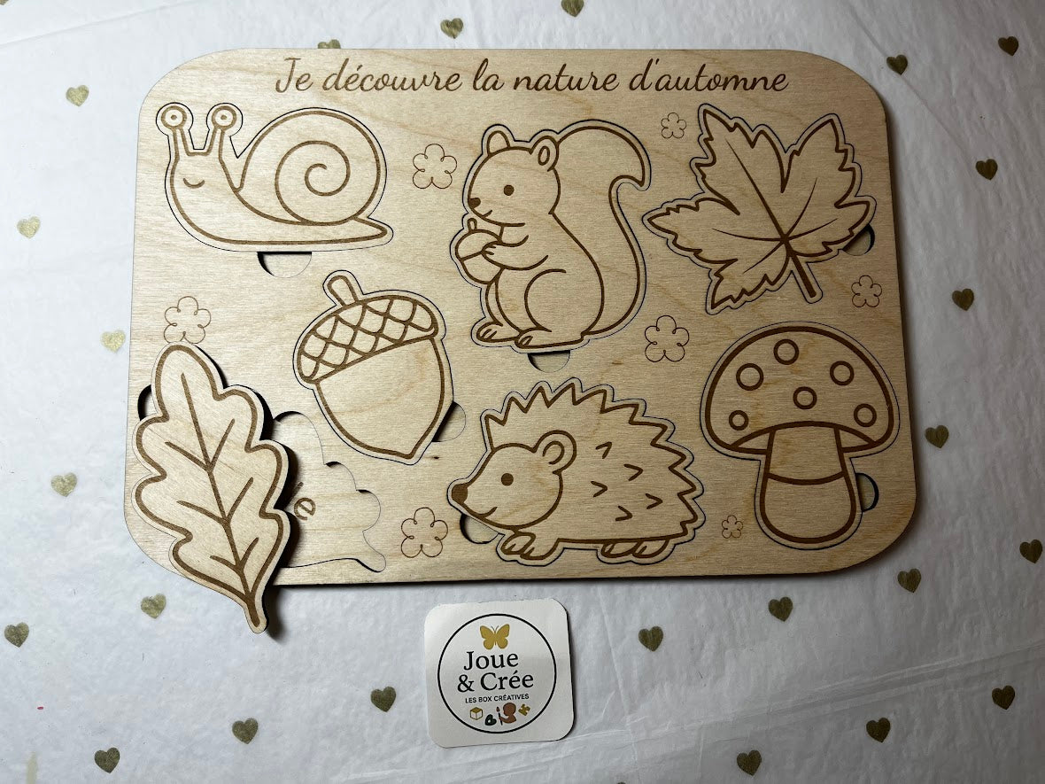Puzzle Montessori "Je découvre la nature d’automne"
