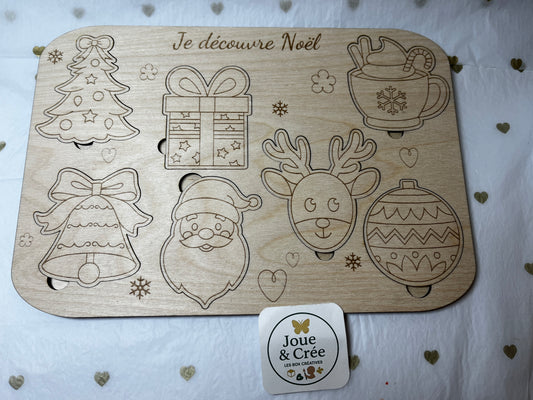 Puzzle Montessori "Je découvre Noël"