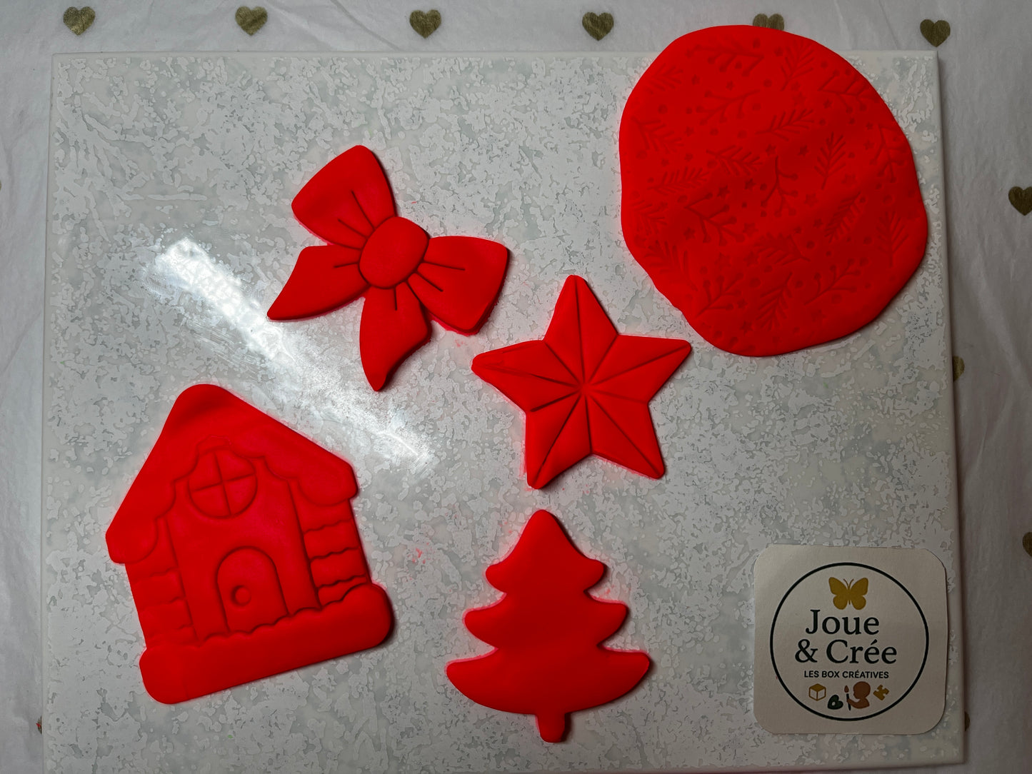 Kit “Noël magique” 4 emporte-pièces + 1 rouleau texturé