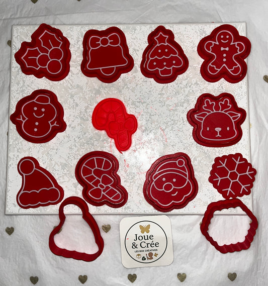 Kit « Noël Magique » 10 emporte-pièces doubles(découpe + embossage)