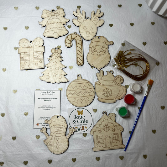 Kit “Suspensions de Noël à peindre”