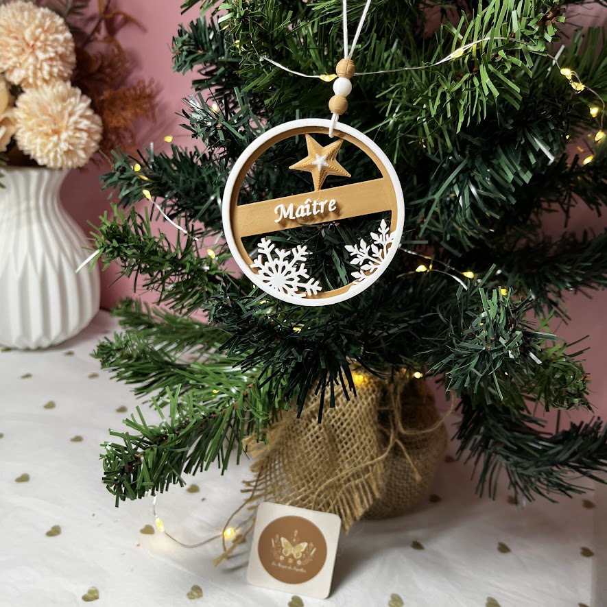 Boule de Noël personnalisée : Modèle au choix