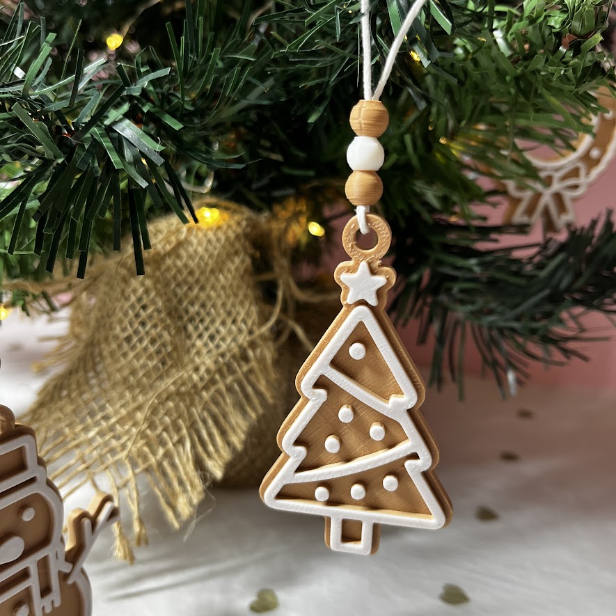 Lot de 18 ornements de Noël Collection : "Pain d’Épice"