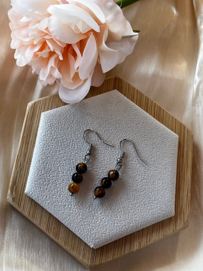 Boucles d’oreilles en perles naturelles 6 mm : Différent modèle