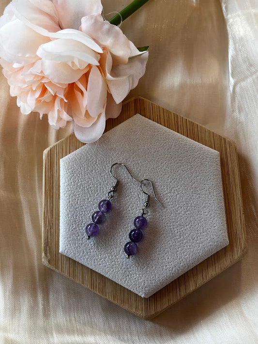 Boucles d’oreilles en perles naturelles 6 mm : Différent modèle